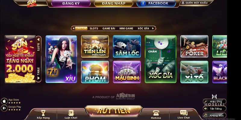 Cách tham gia chơi game bài Sunwin